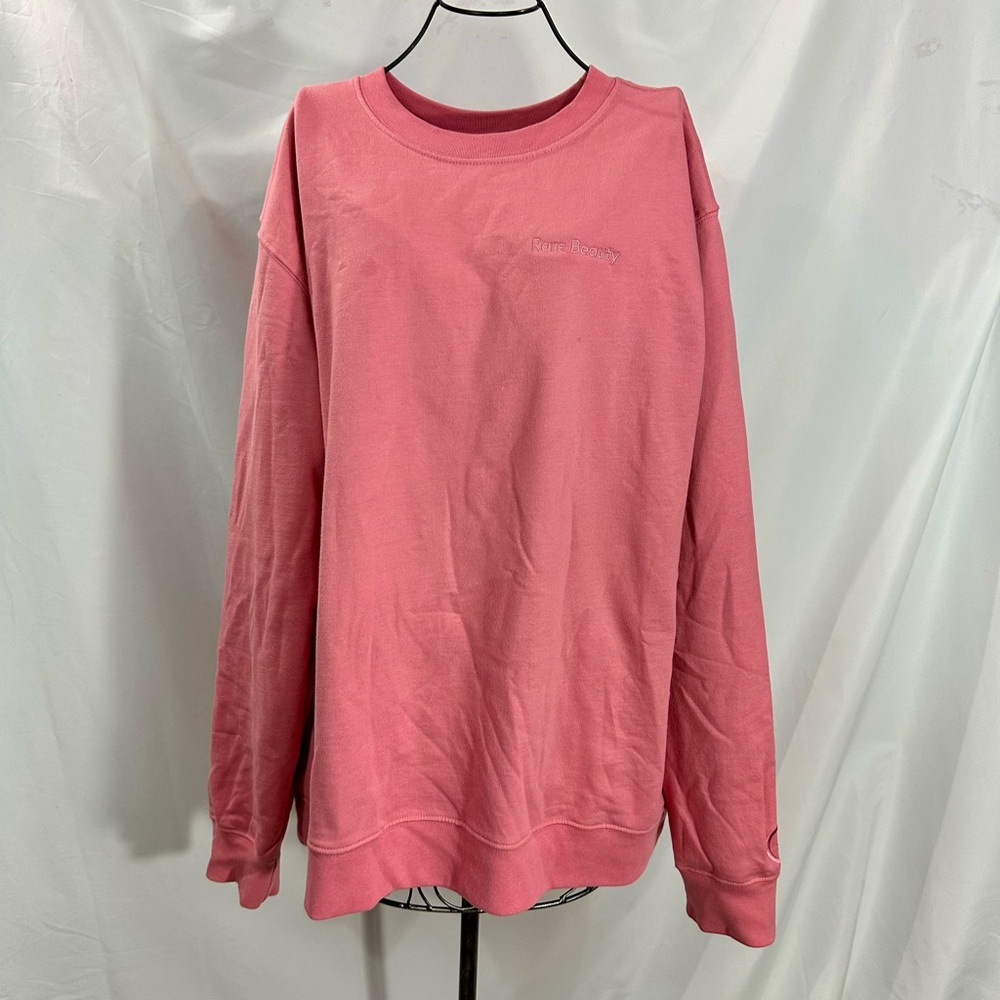 Rare Beauty " Use Kind Words" pink oversized sweatshirts size XL